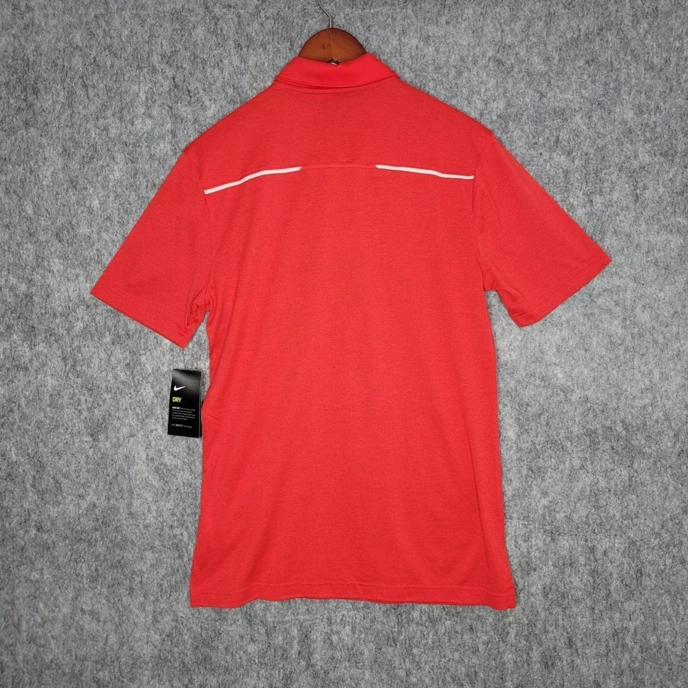 Nike Polo Mens Small Dri Fit Football Golf Shirt University Red CD7068 New - Picture 2 of 9